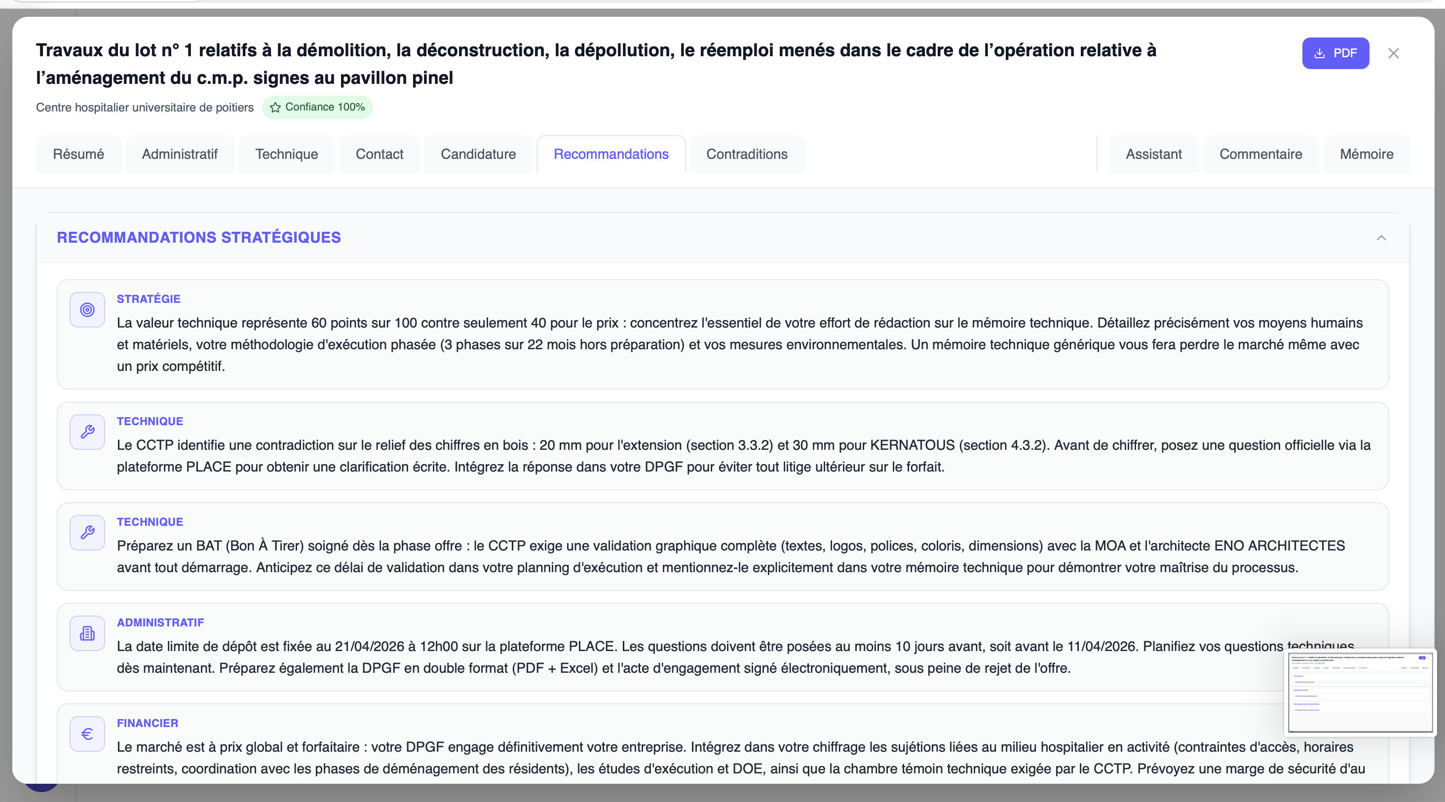 Recommandations stratégiques par IA